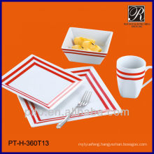 16 pcs square dinnerware